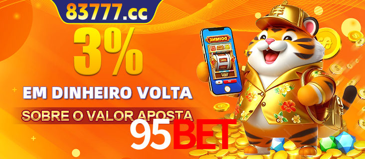 Promoção para baixar e instalar o aplicativo do cassino 95BET. O banner oferece uma recompensa de R1aR1aR8, com a imagem de uma cobra sobre moedas de ouro.